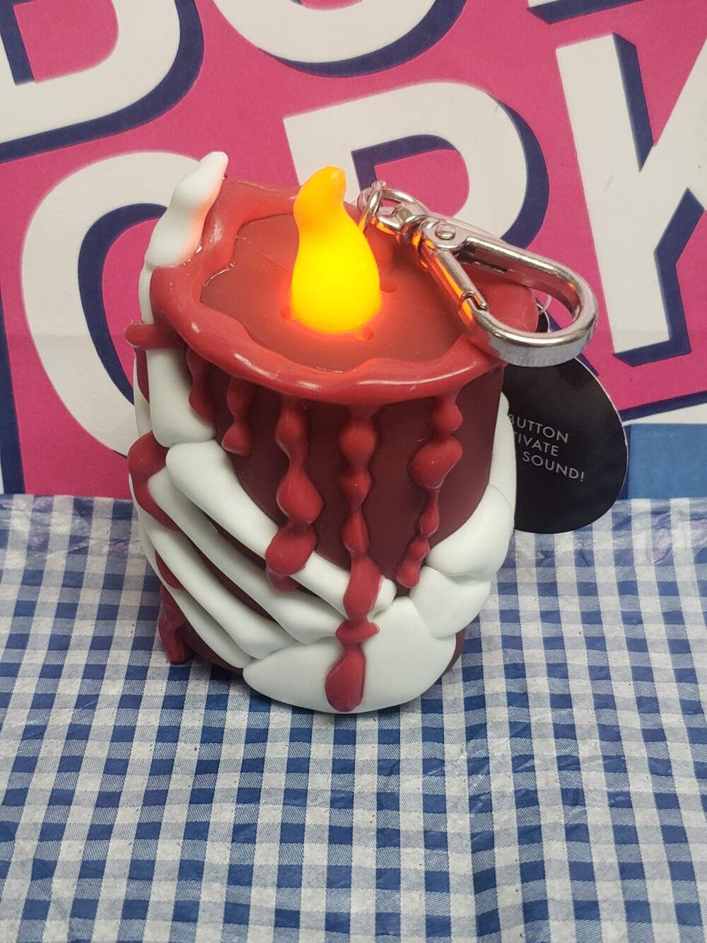 BBW Noise Making LED Candle w Hand PocketBac Holder Backpack Purse Bag Luggage